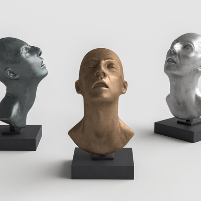 现代人像雕塑su模型