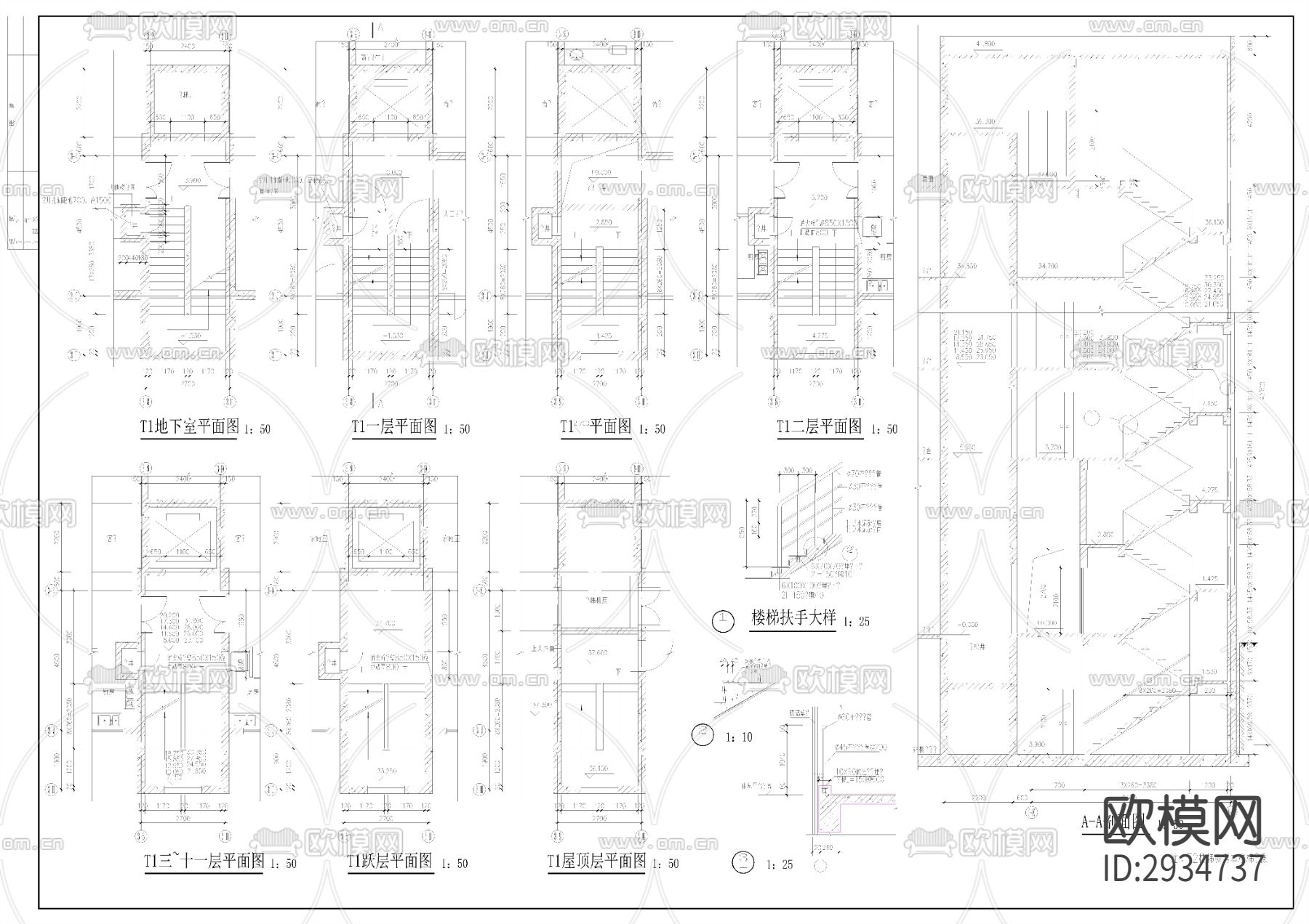 高层住宅小区建筑楼cad施工图下载（渲染图9）