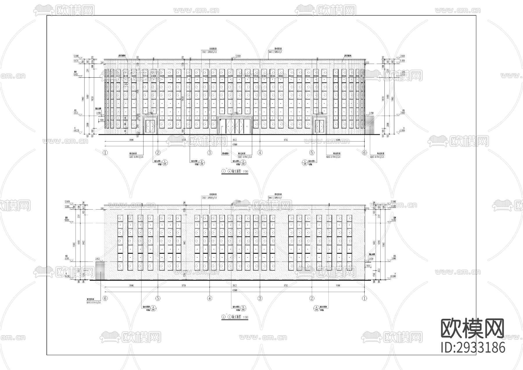 云枫小学新建项目cad施工图下载（渲染图6）