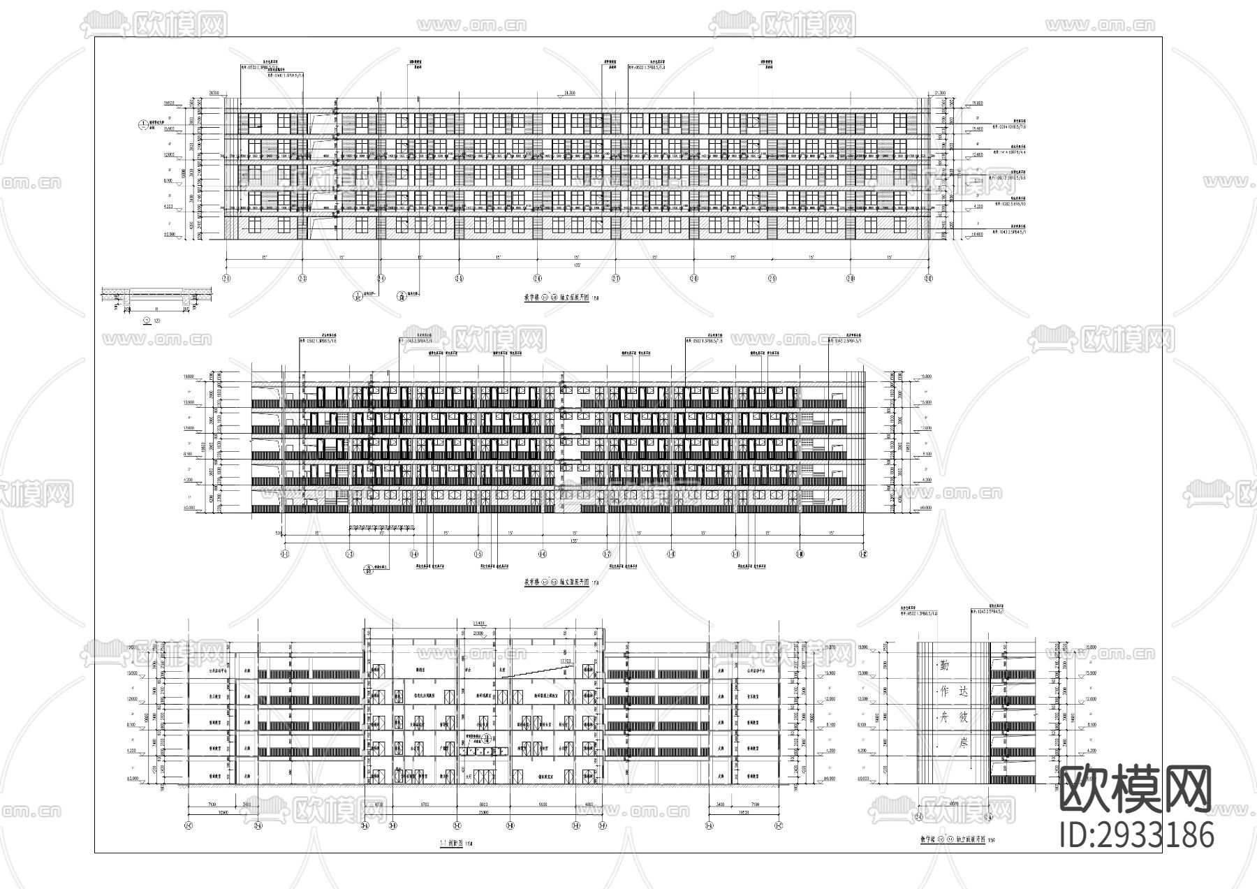 云枫小学新建项目cad施工图下载（渲染图9）