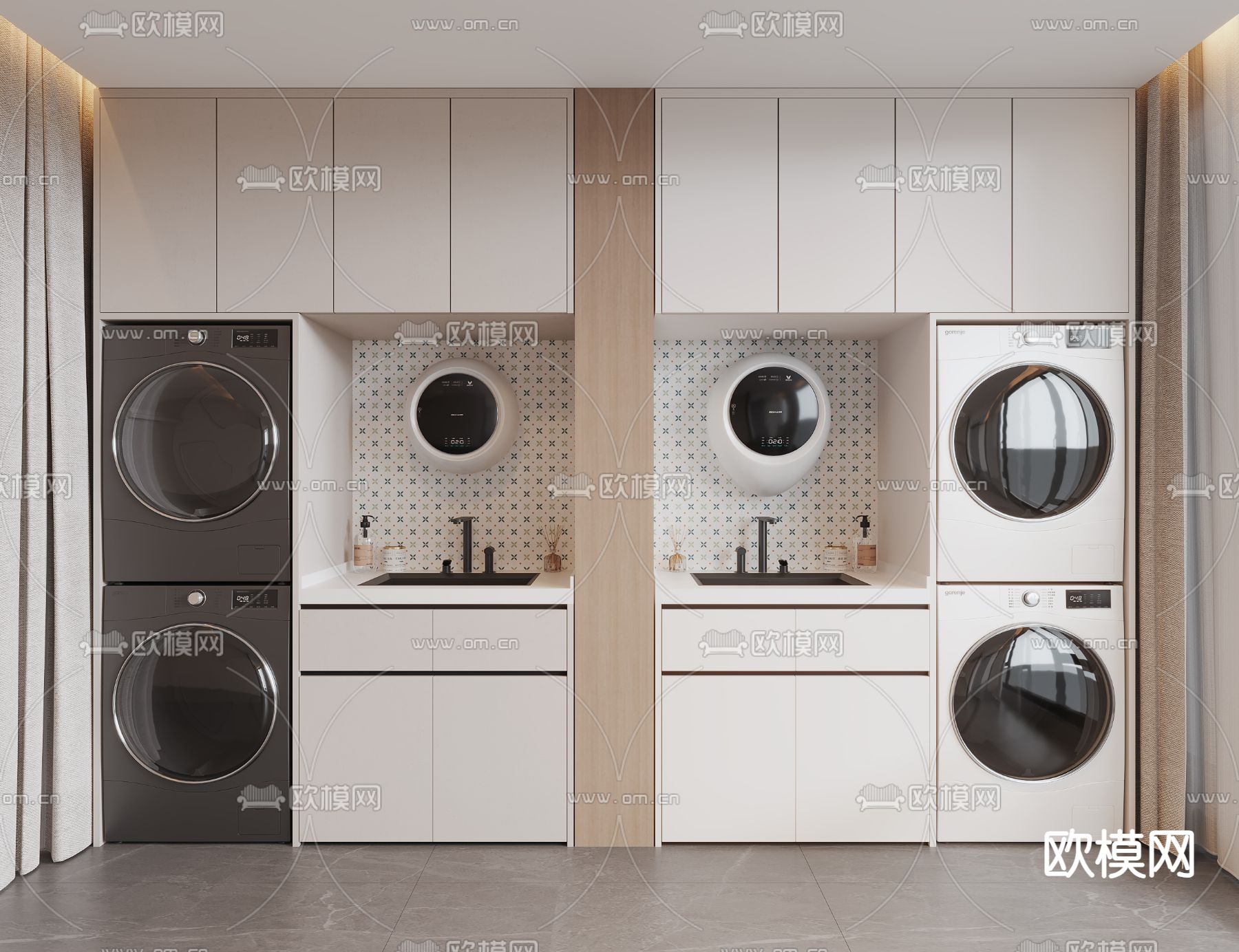 阳台柜 洗衣机柜3d模型下载