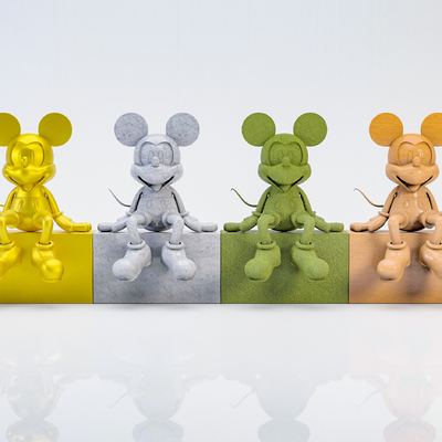  潮玩米奇 公仔手办玩具su模型 