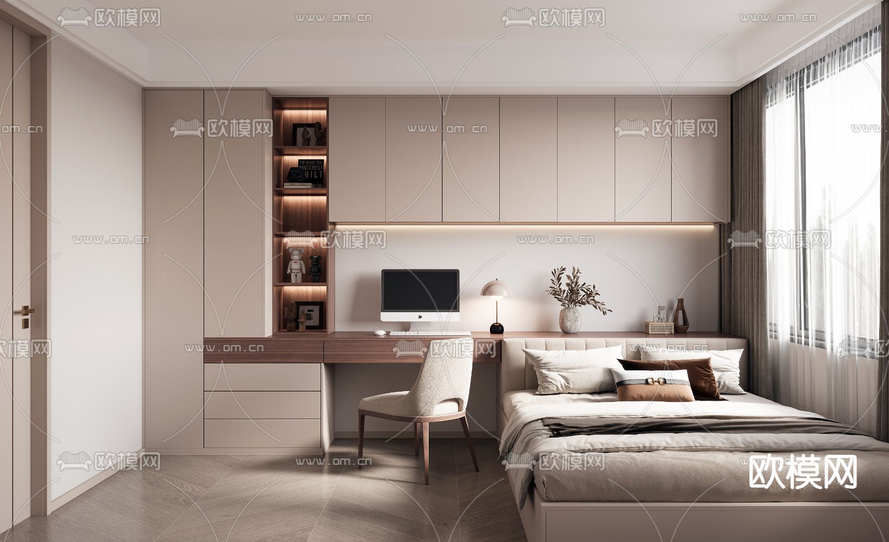 榻榻米卧室 次卧3d模型下载