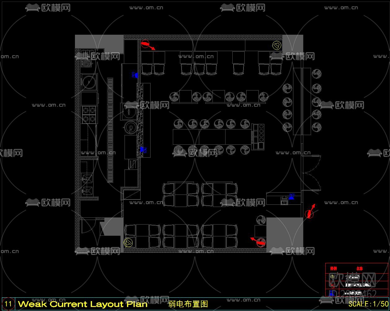 烩面馆全套cad施工图下载（渲染图2）