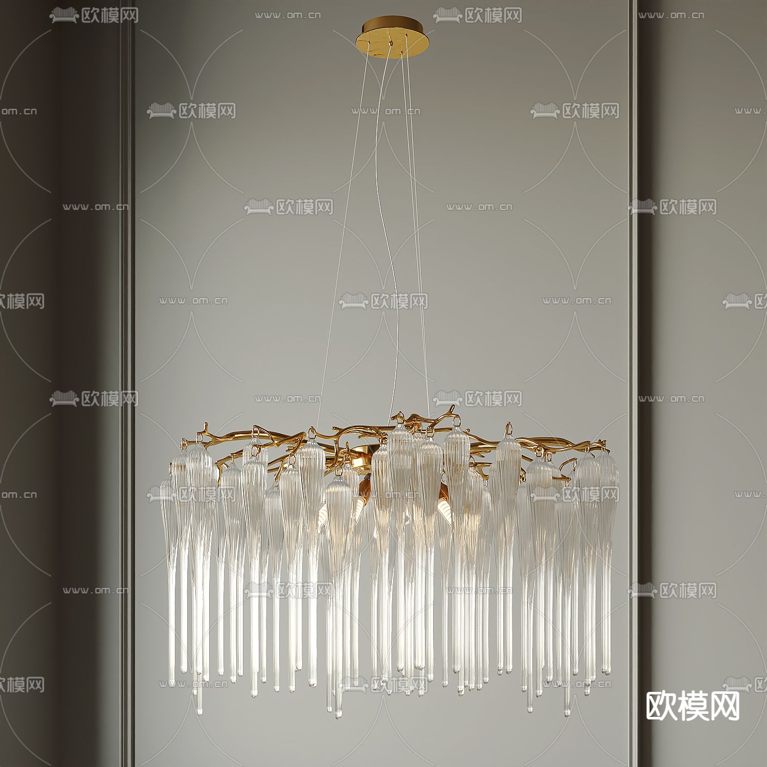 水晶吊灯 轻奢吊灯3d模型下载