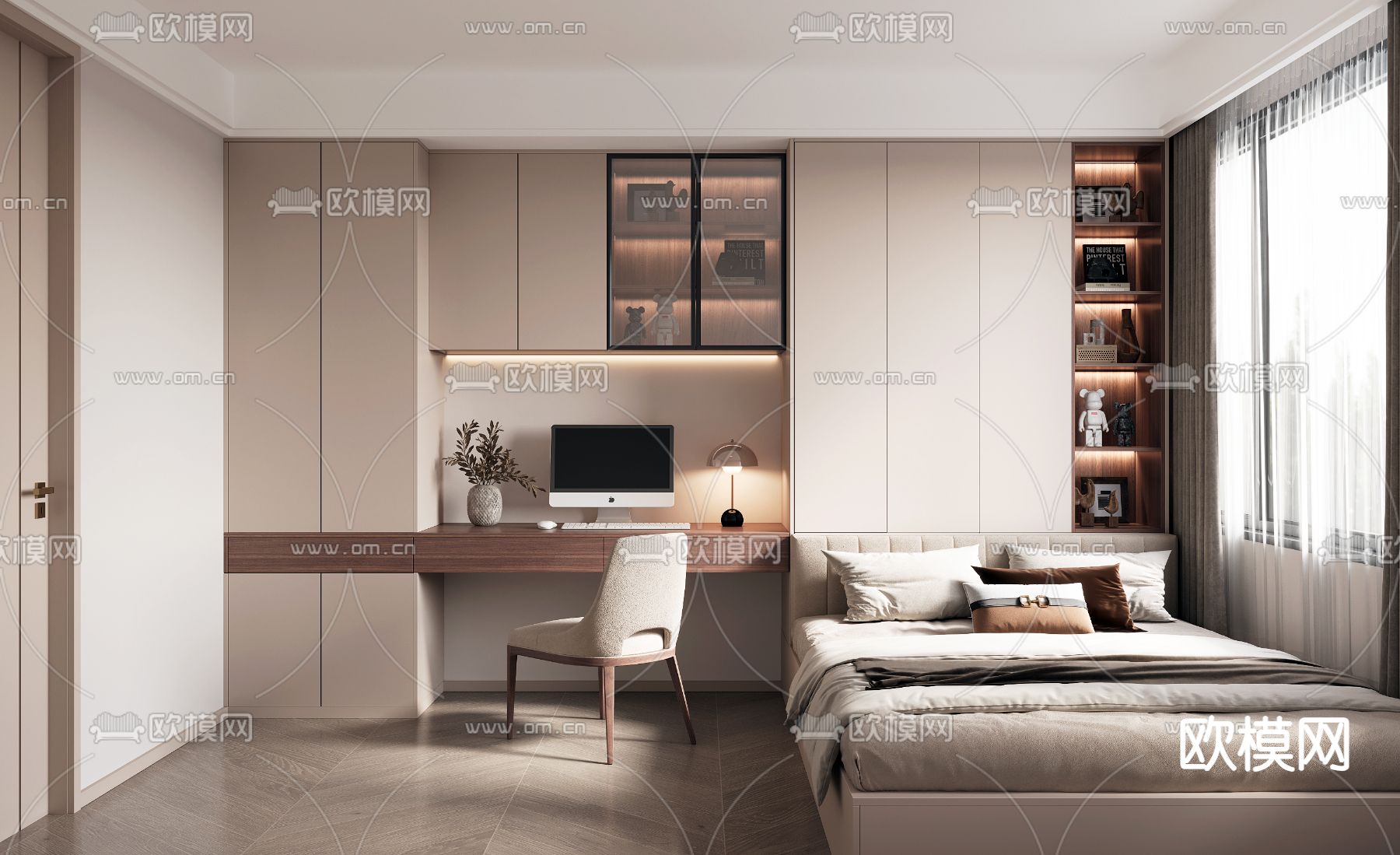 榻榻米卧室 次卧3d模型下载