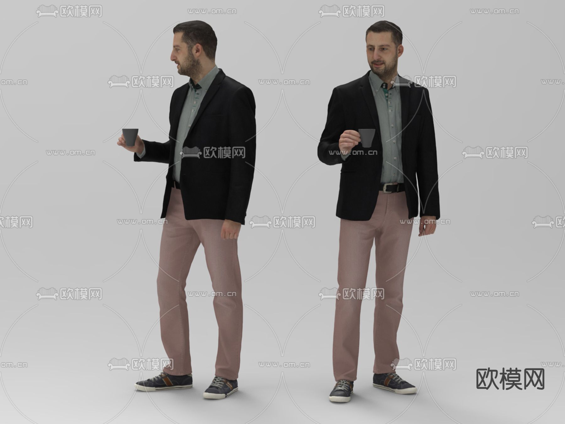 男人su模型下载（渲染图1）