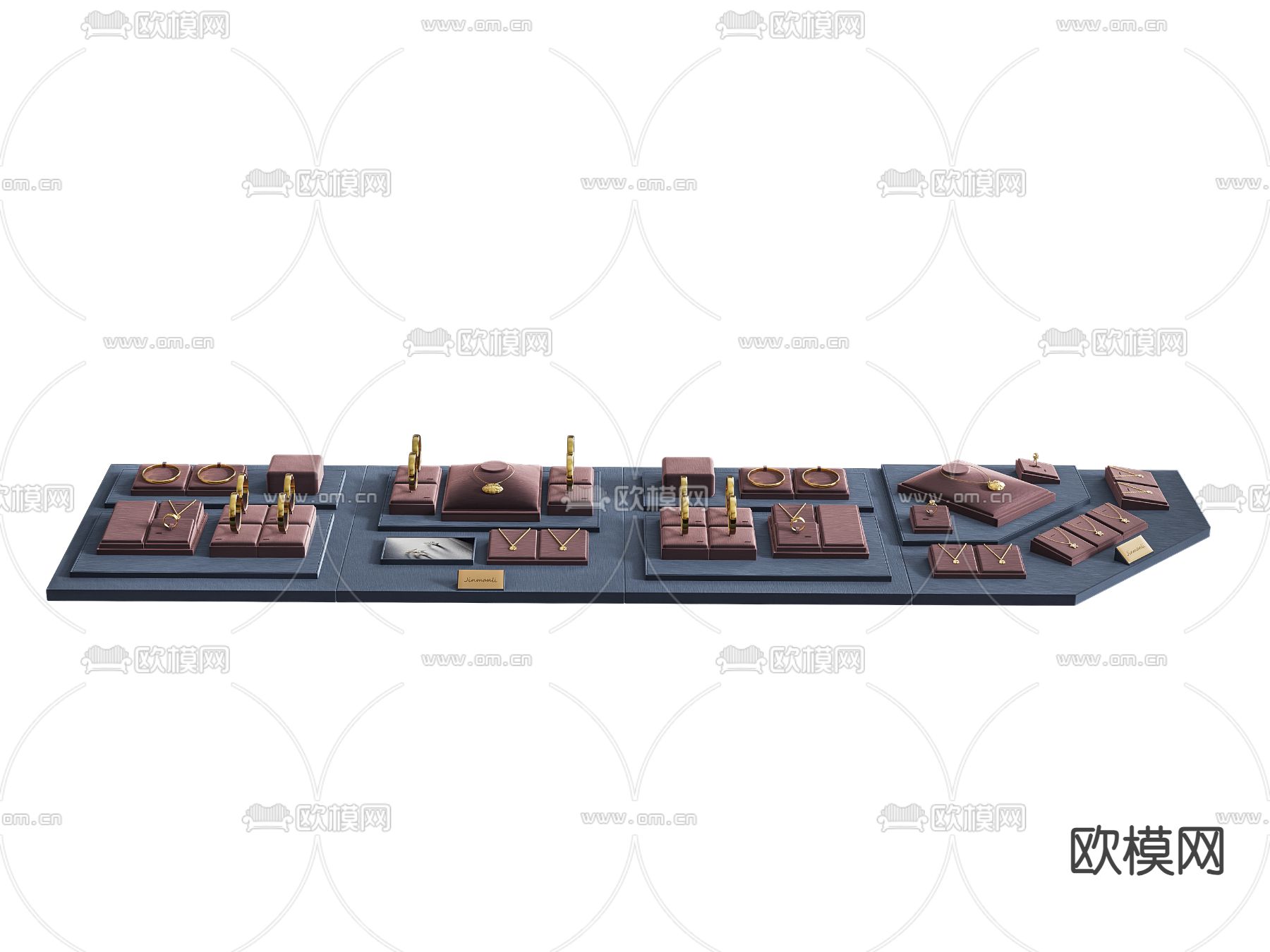 珠宝首饰 金银 首饰 戒指 手镯3d模型下载（渲染图2）