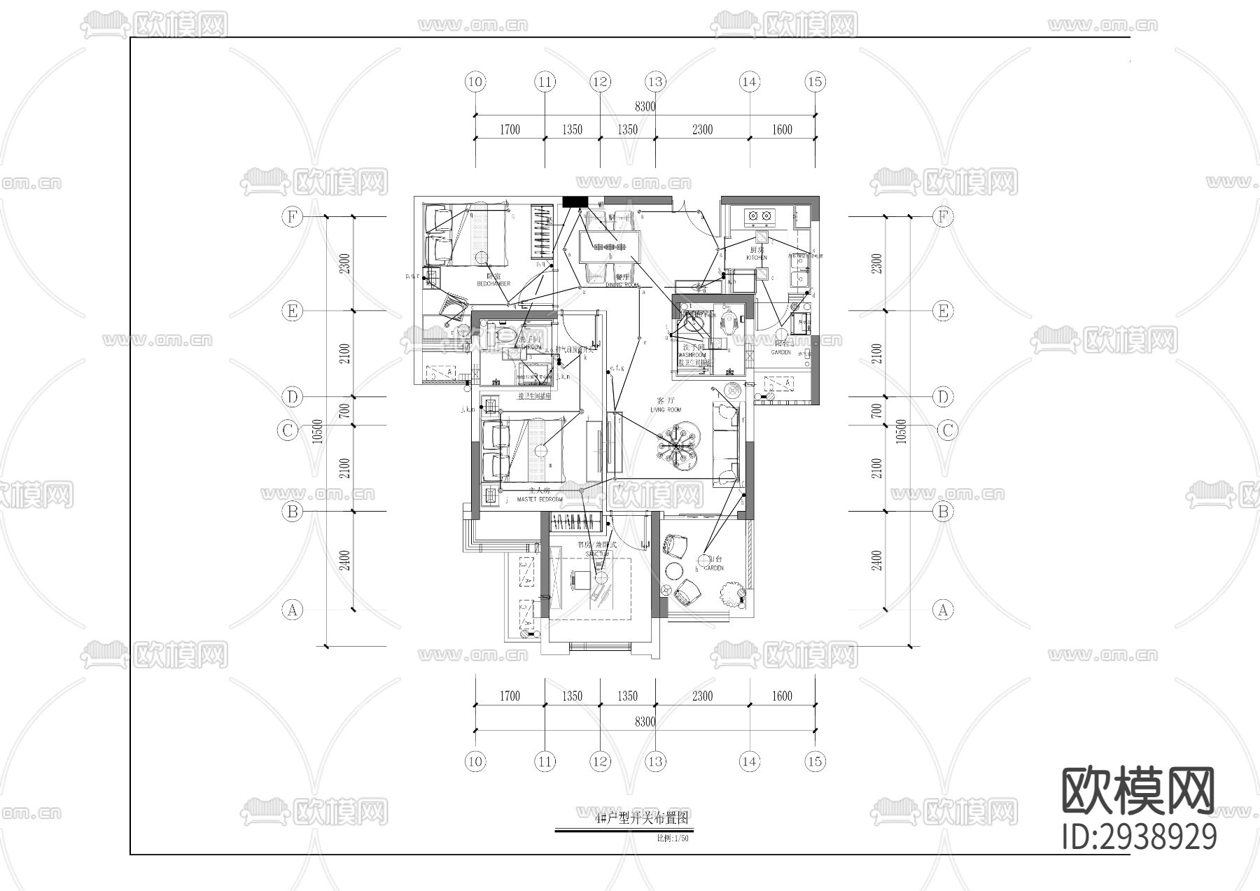 重发置业公司保障房室内改造工程cad施工图下载（渲染图10）