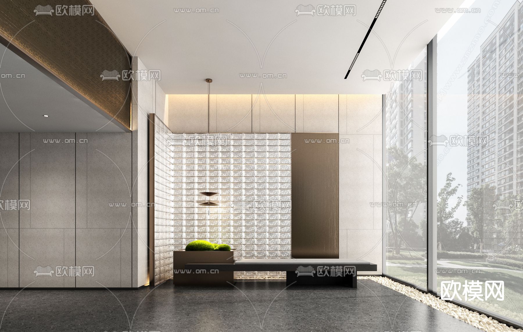 办公室大堂3d模型下载