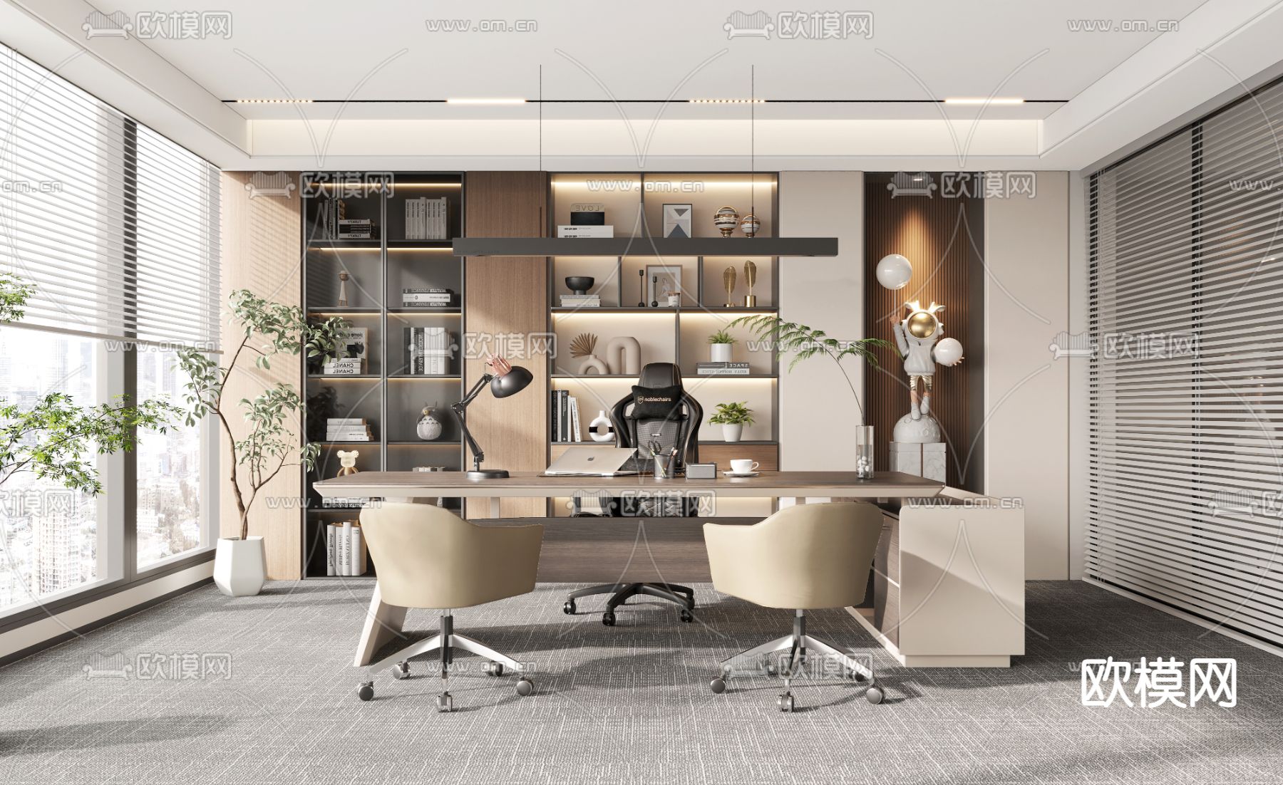 总经理室 董事长室3d模型下载