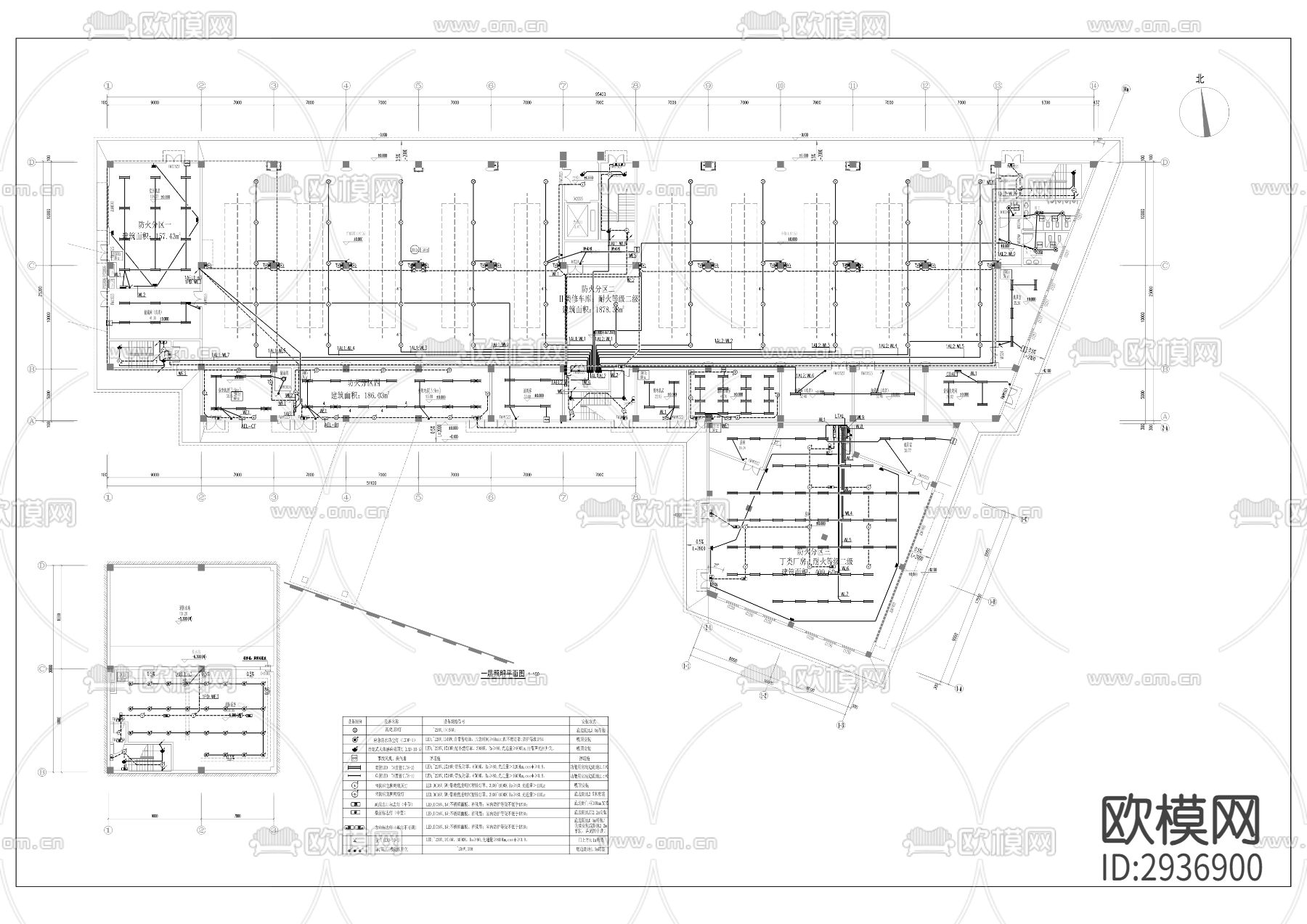 公交维修保养场项目cad施工图下载（渲染图9）