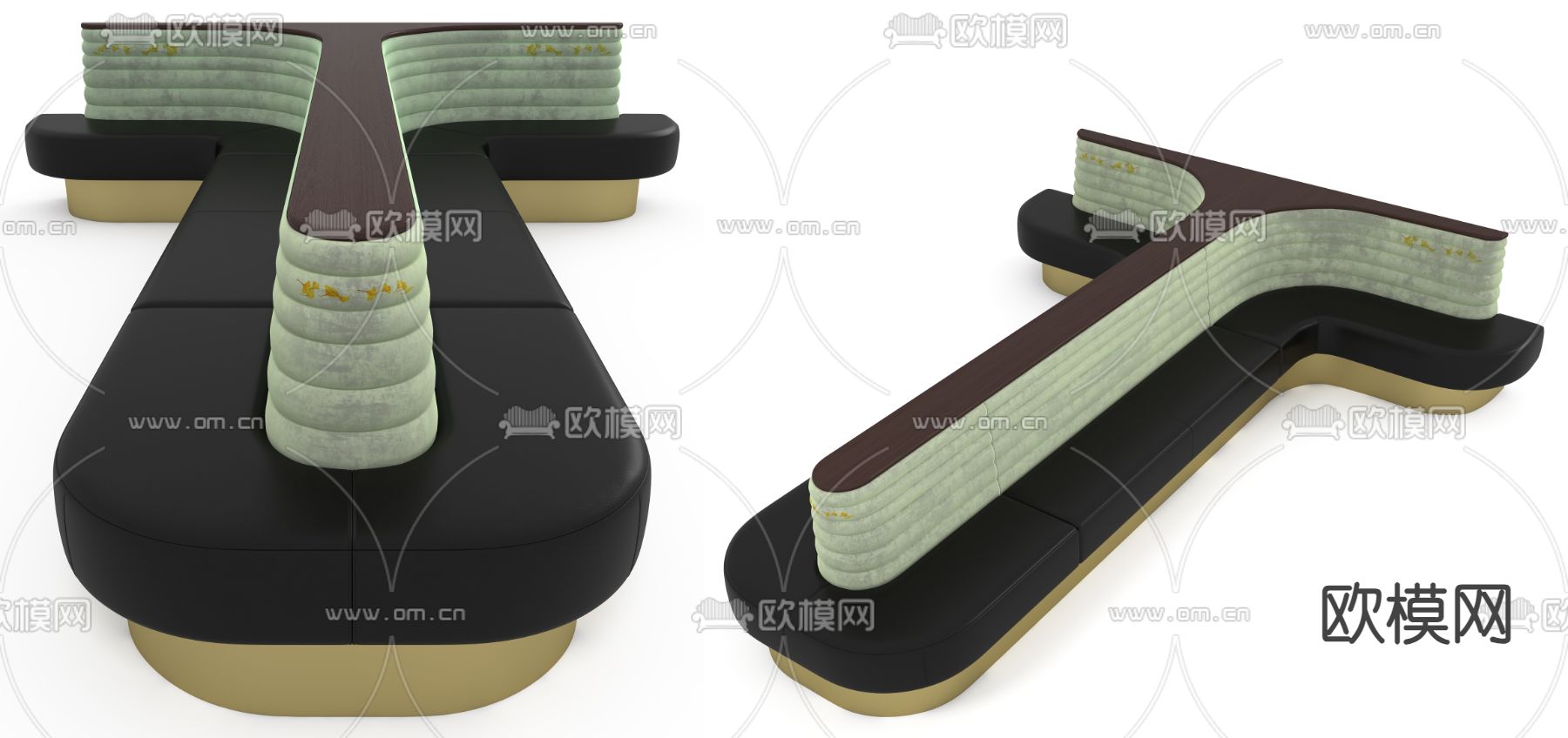 公共沙发 卡座沙发 大堂沙发3d模型下载