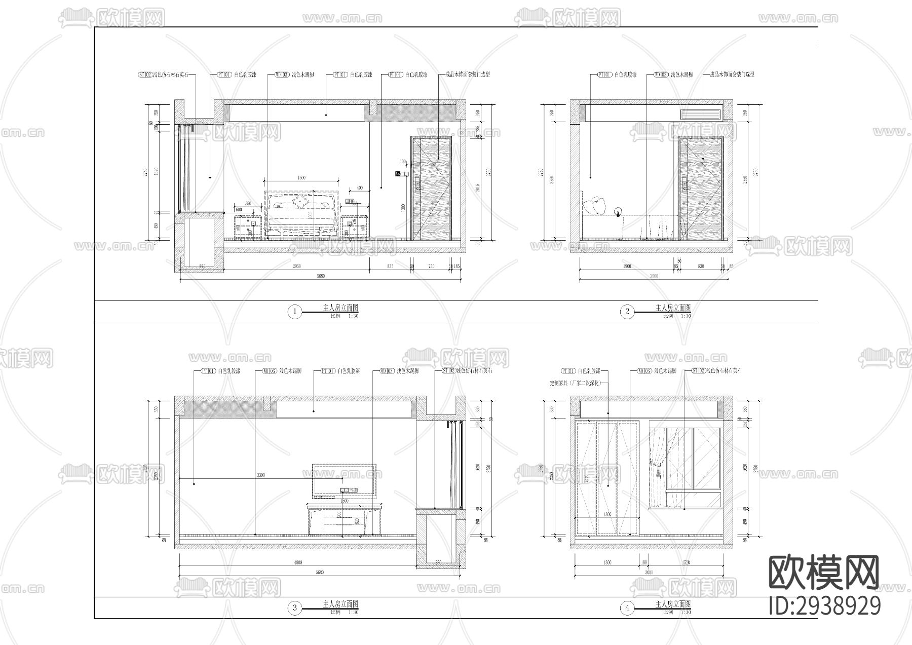 重发置业公司保障房室内改造工程cad施工图下载（渲染图7）
