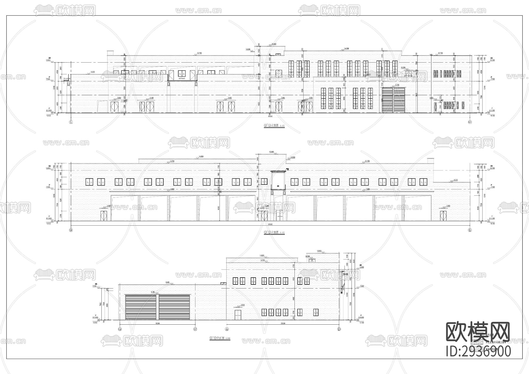 公交维修保养场项目cad施工图下载（渲染图10）
