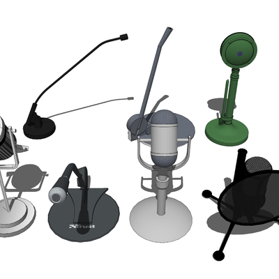  话筒 麦克风su模型 