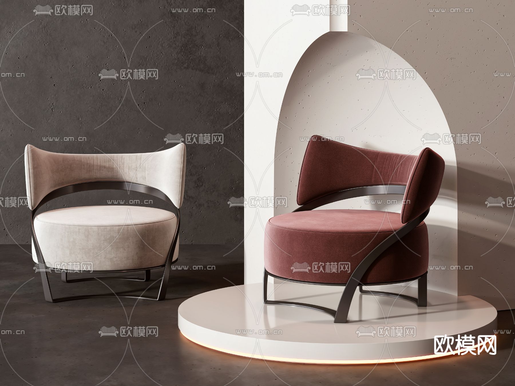 现代椅子 休闲椅3d模型下载