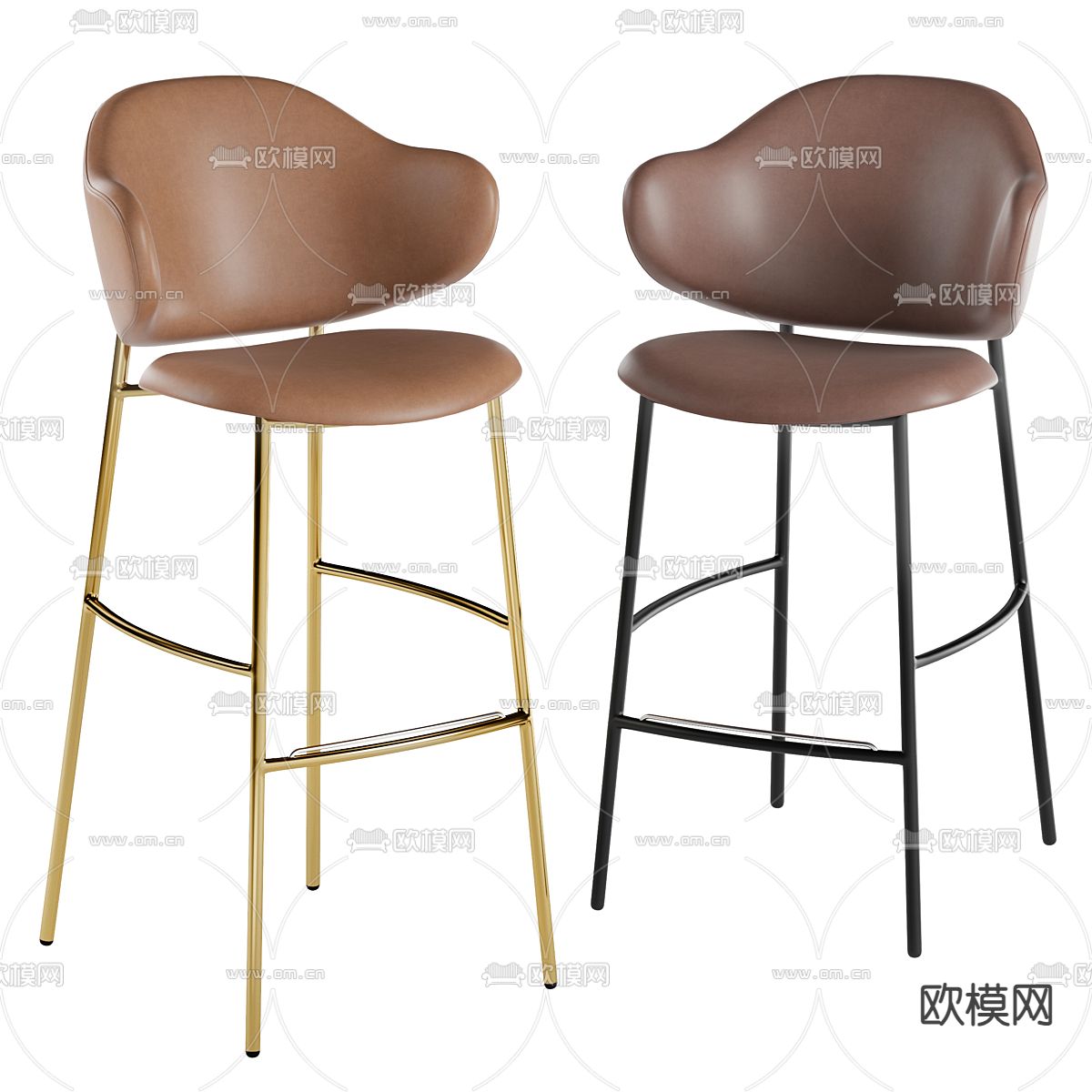 Calligaris 皮革吧椅 吧凳 高脚凳3d模型下载