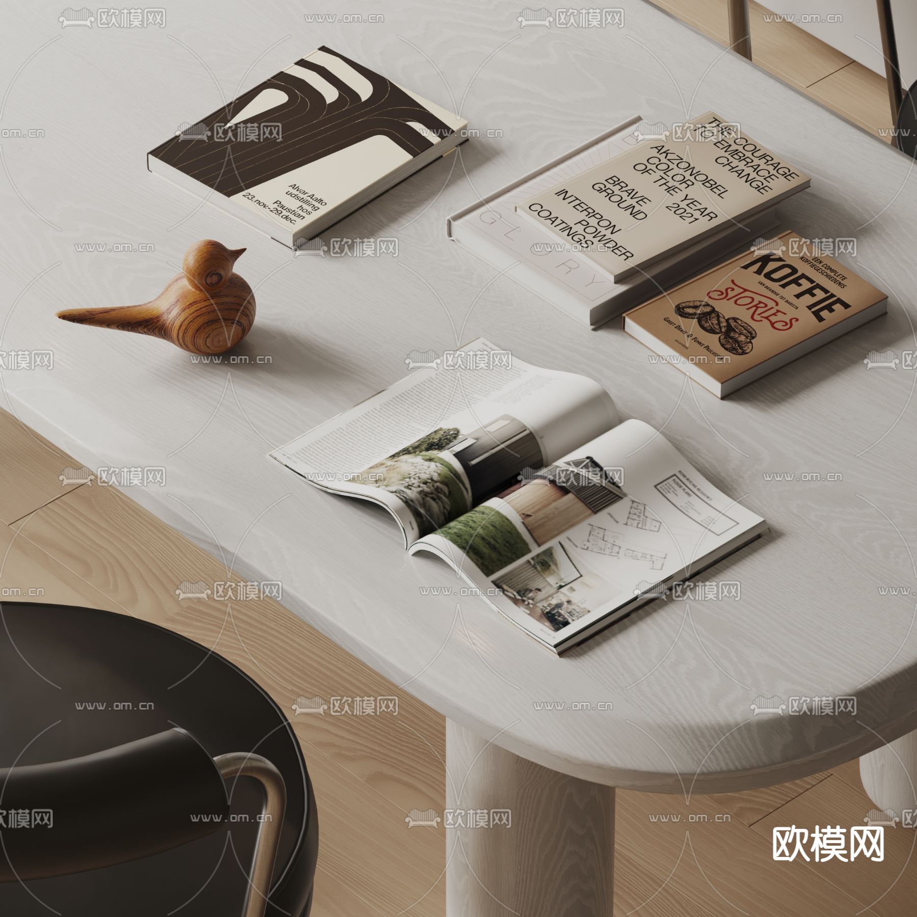 书籍 杂志 摆件su模型下载（渲染图2）