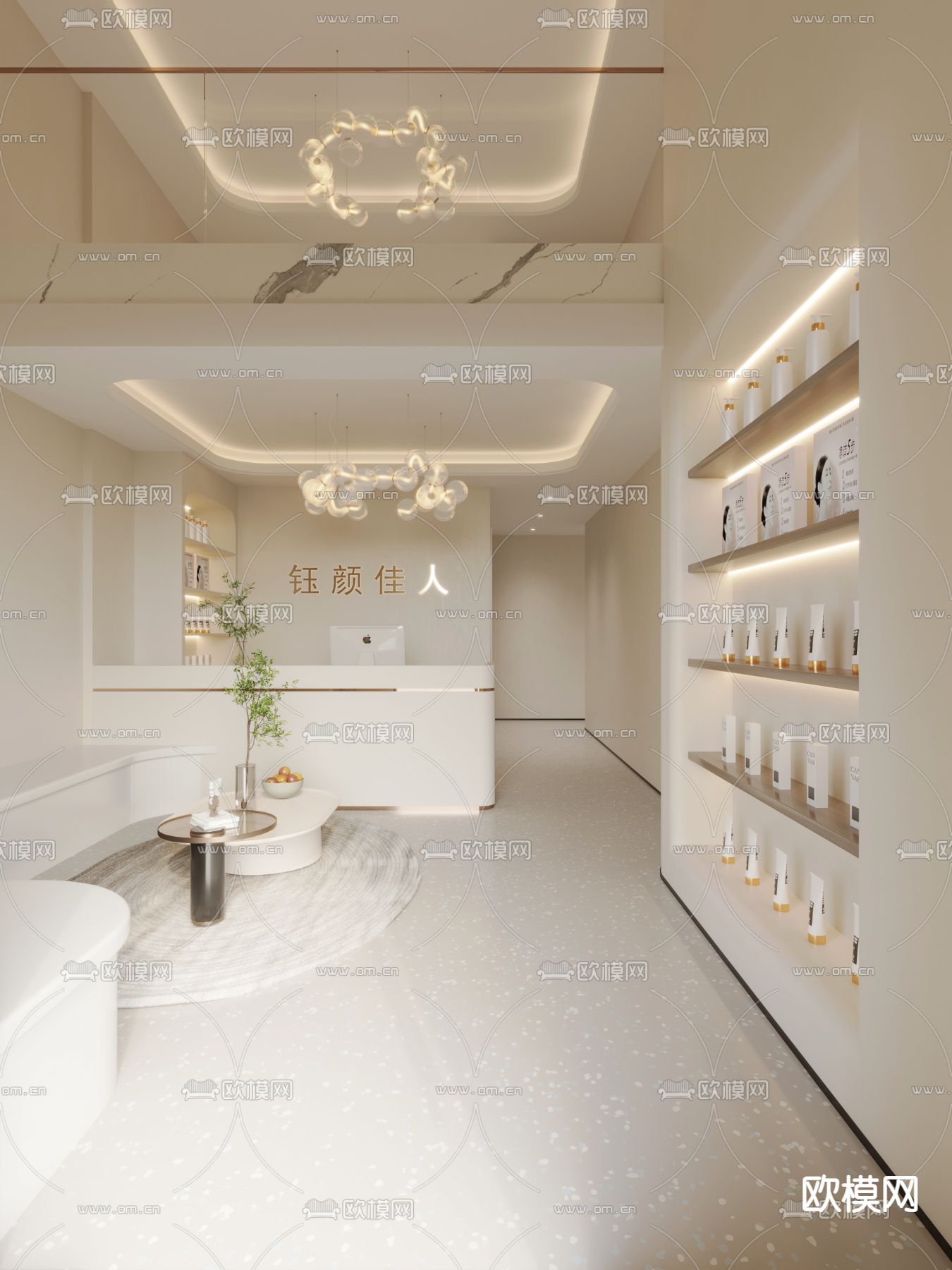 侘寂SPA 护理房 美容院3d模型下载（渲染图5）