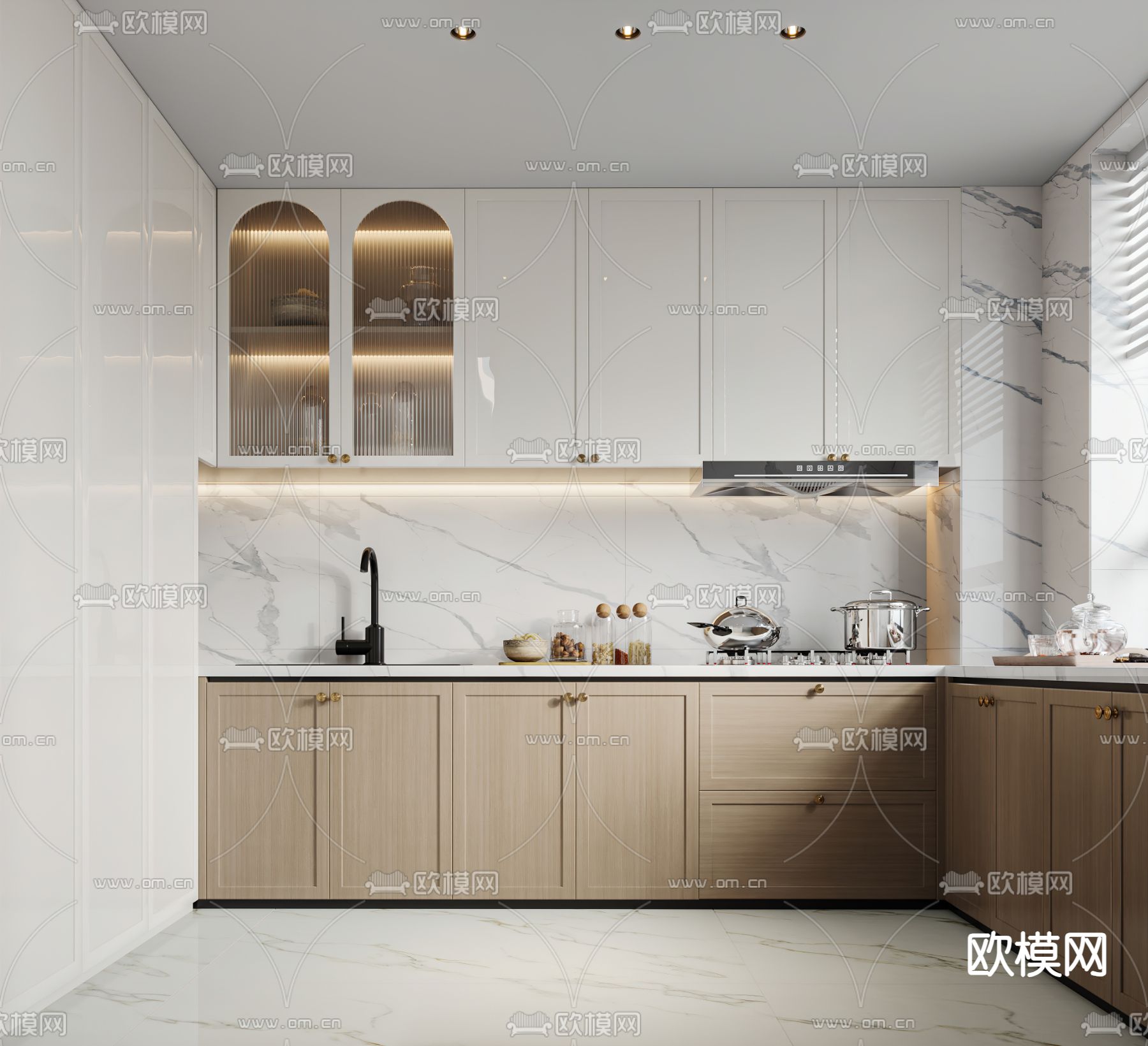 北欧厨房 橱柜3d模型下载