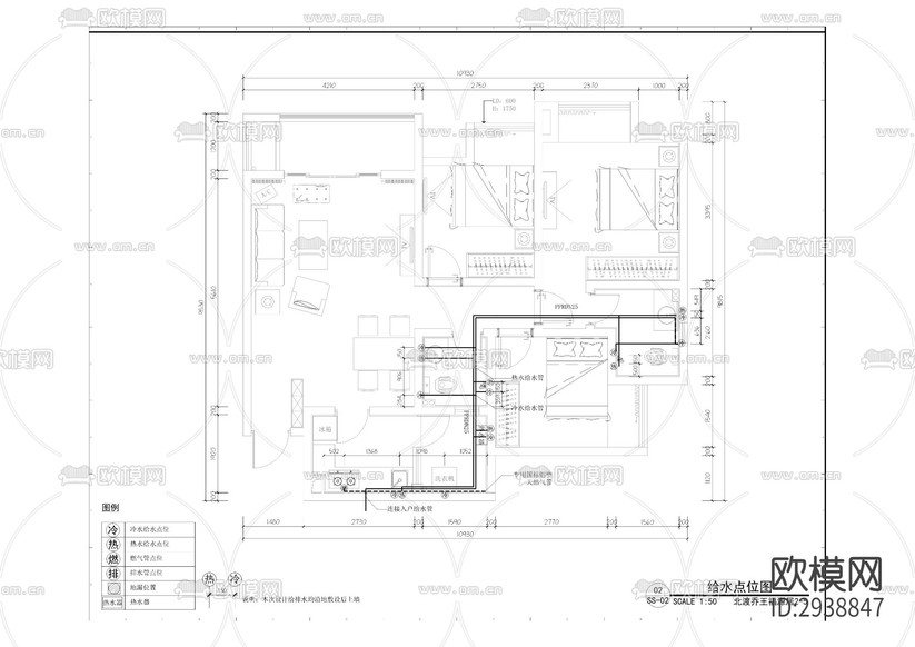 工業(yè)園區(qū)職工之家租賃房項目cad施工圖下載(渲染圖9)