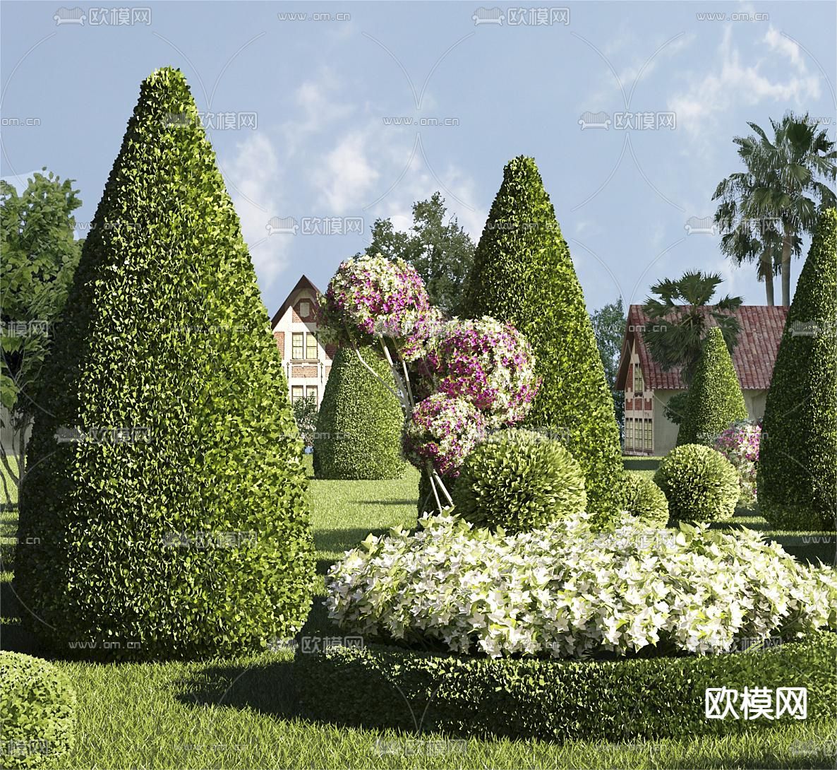 植物堆 灌木丛3d模型下载