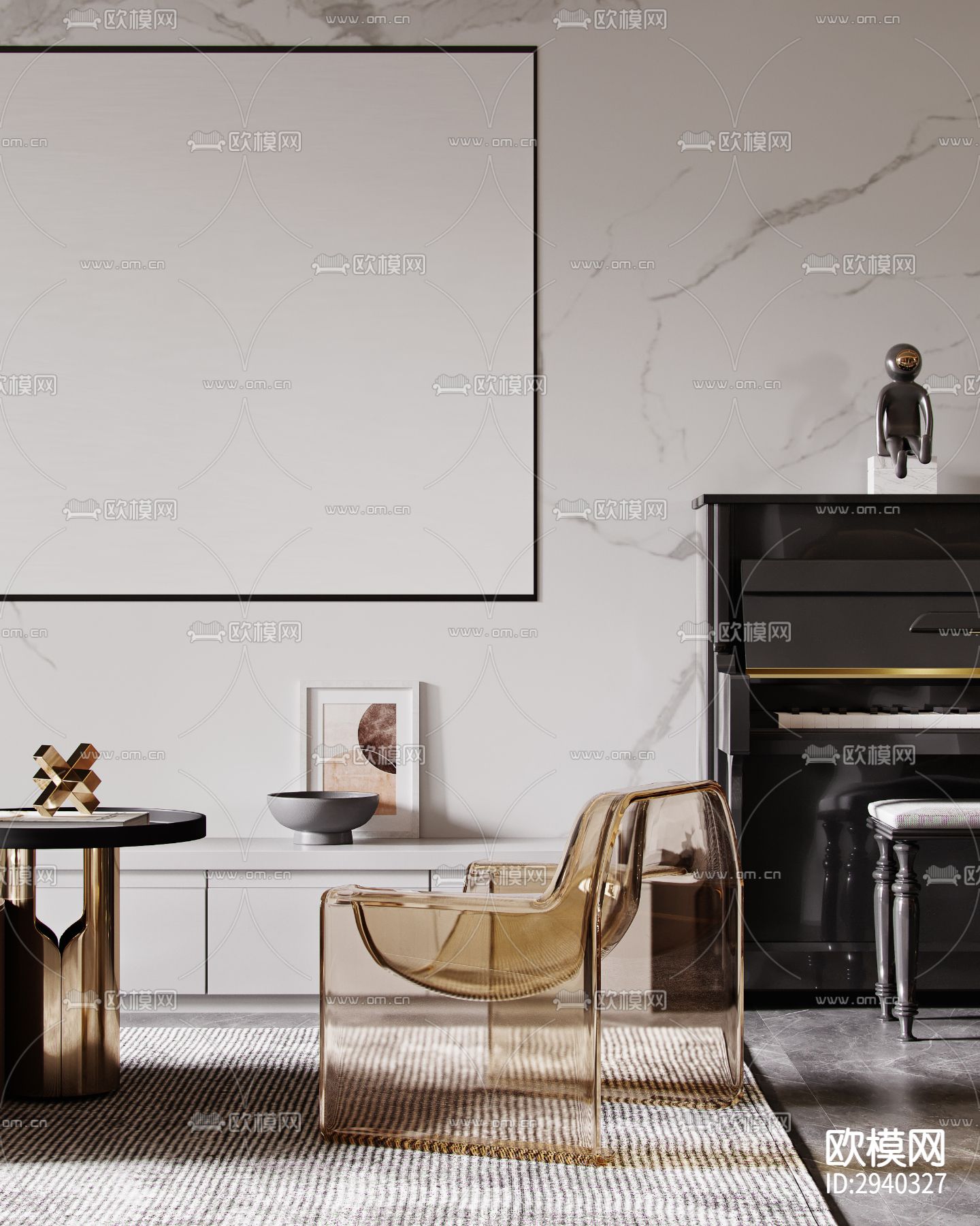 现代平层效果图下载（渲染图5）