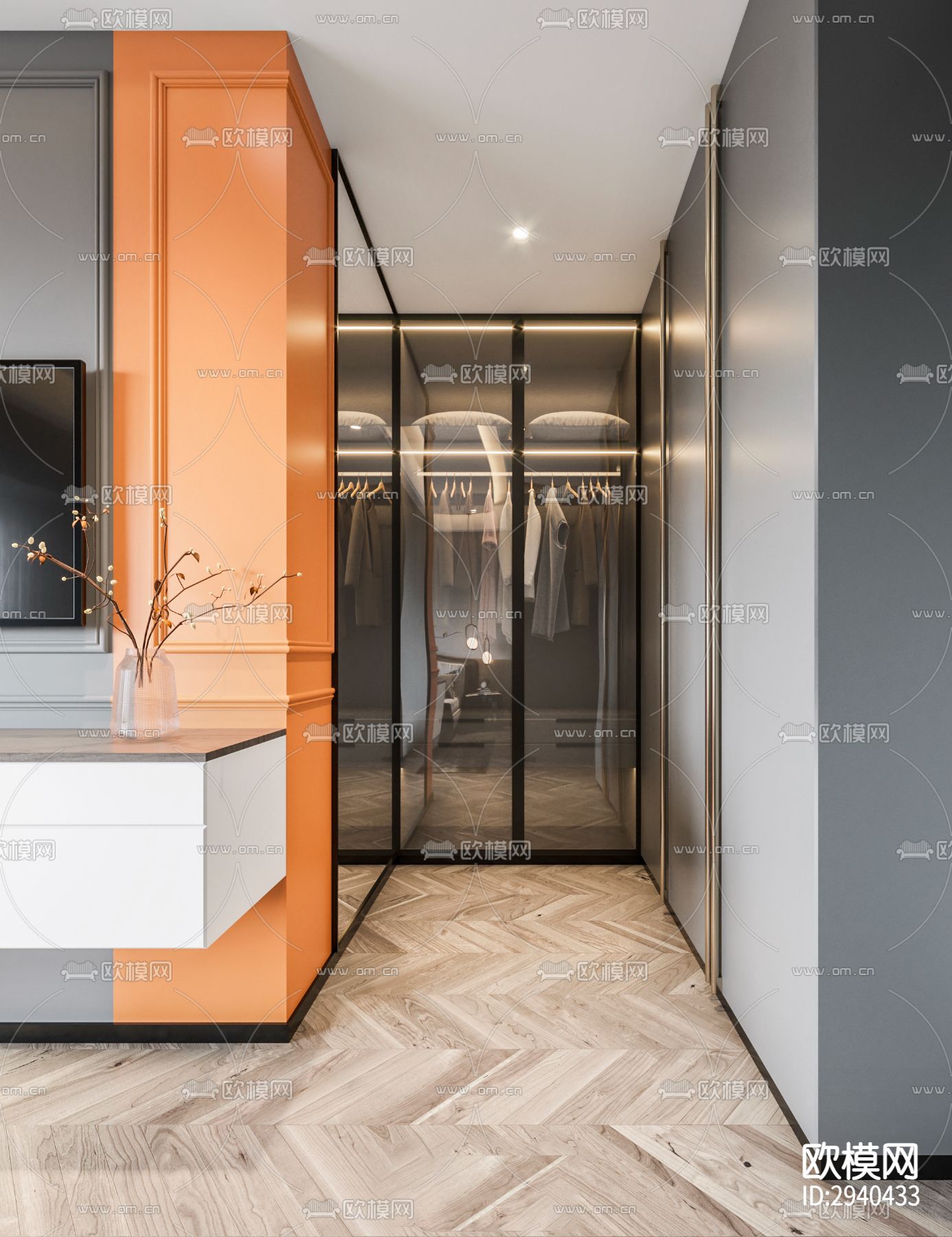 现代平层效果图下载（渲染图7）