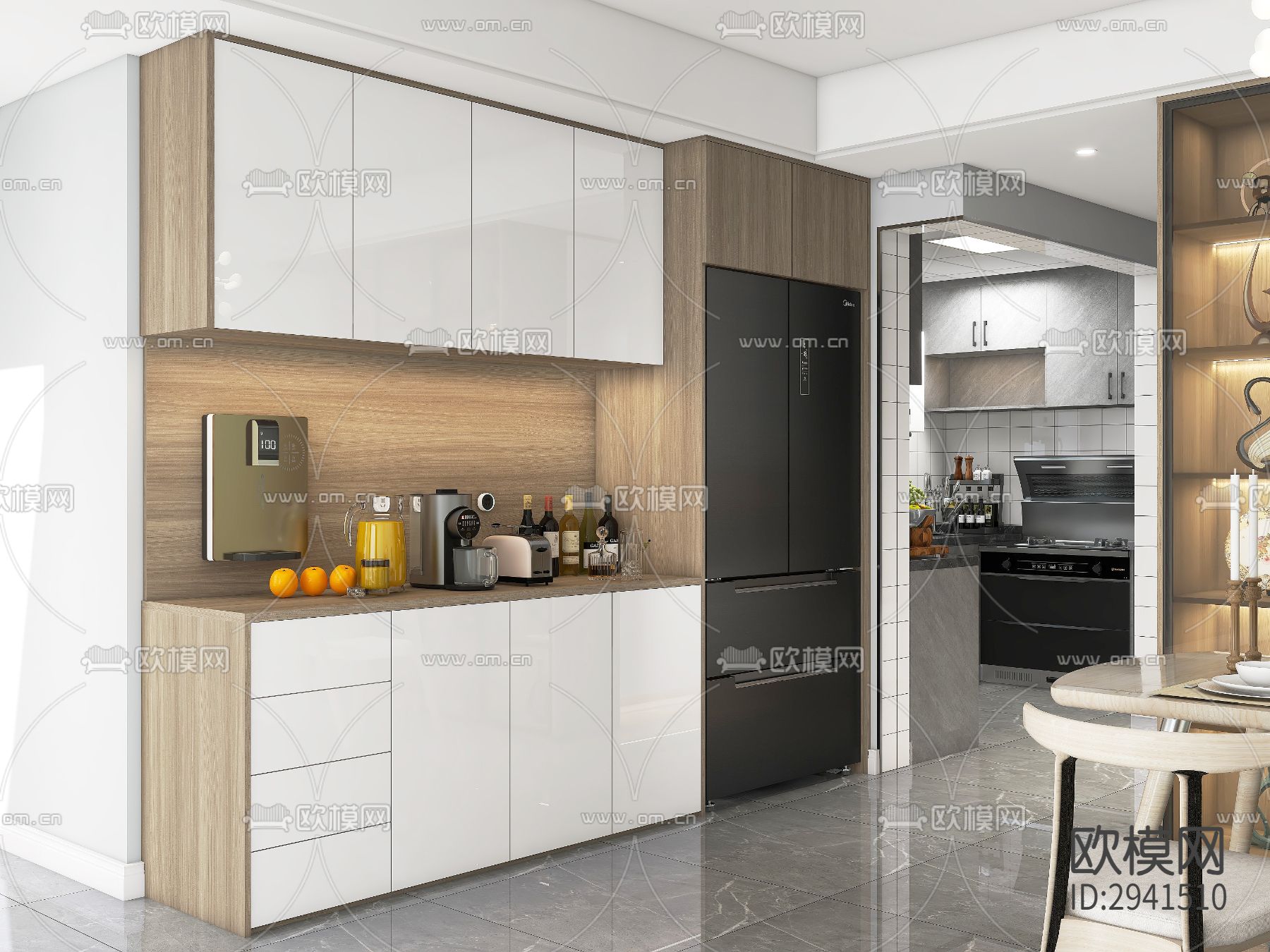 现代家装CAD施工图下载（渲染图5）