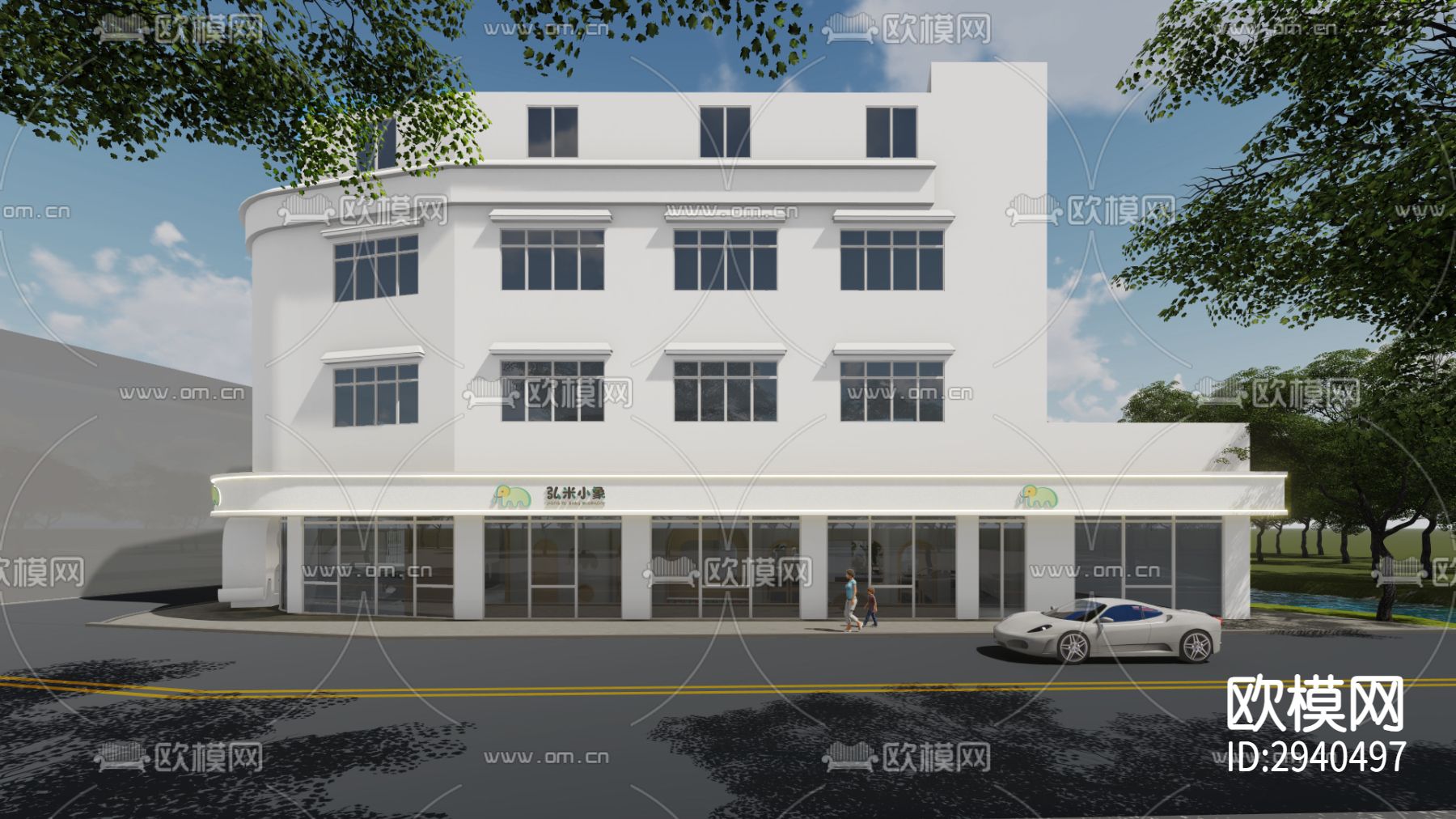 现代幼儿园效果图下载（渲染图6）