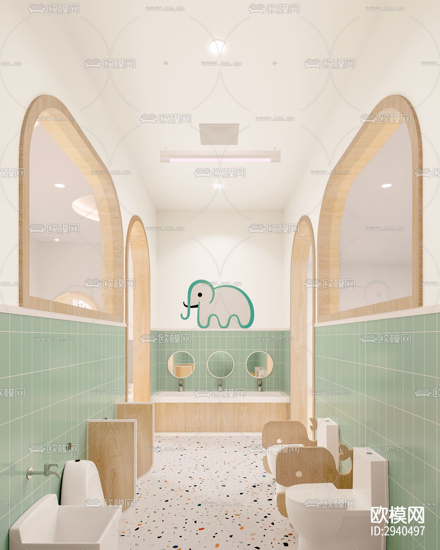 现代幼儿园效果图下载（渲染图7）