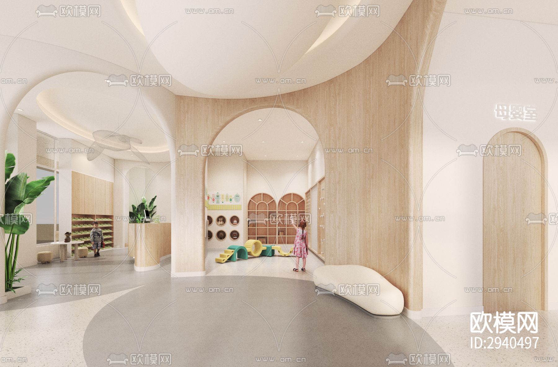 现代幼儿园效果图下载（渲染图15）
