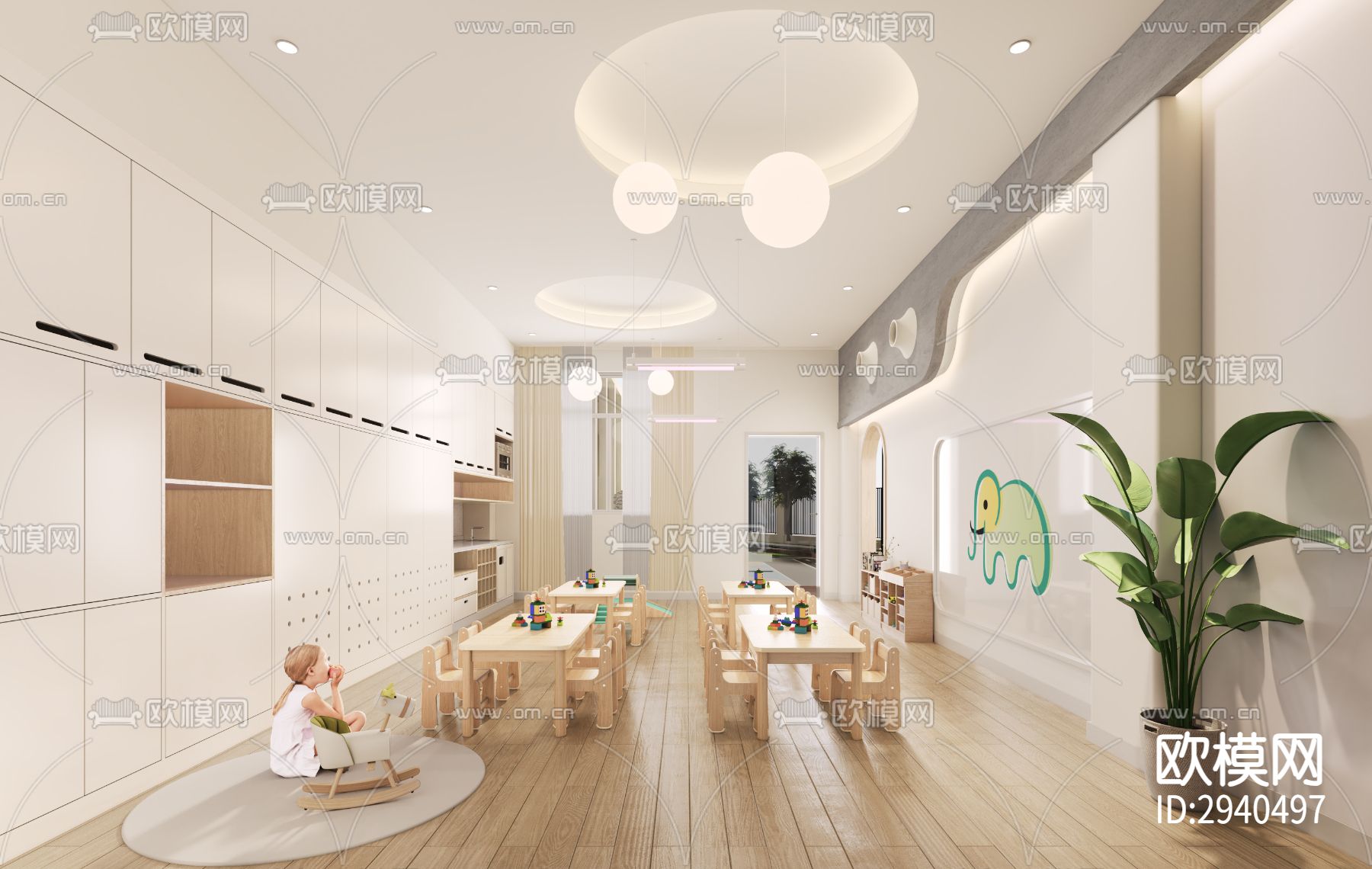 现代幼儿园效果图下载（渲染图14）