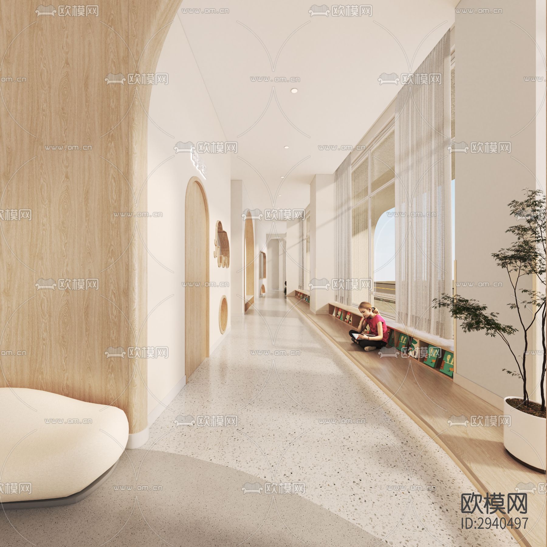 现代幼儿园效果图下载（渲染图17）