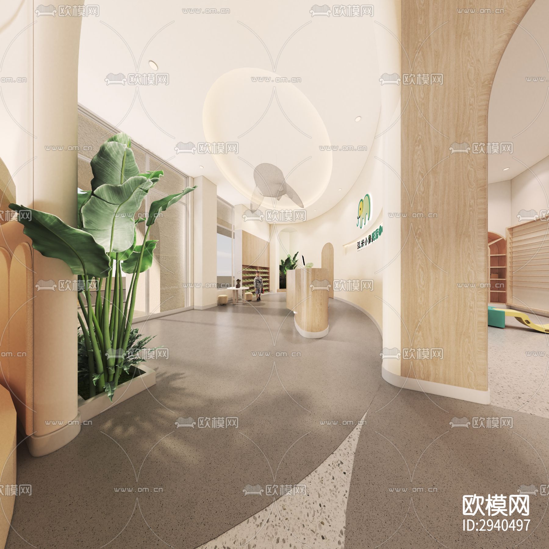 现代幼儿园效果图下载（渲染图9）