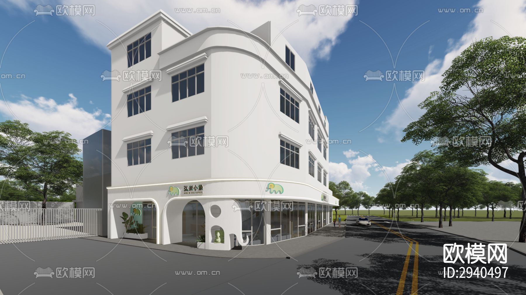 现代幼儿园效果图下载（渲染图3）