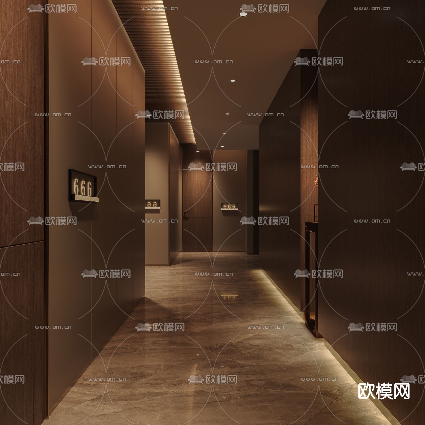 酒店大堂 休息区3d模型下载（渲染图5）