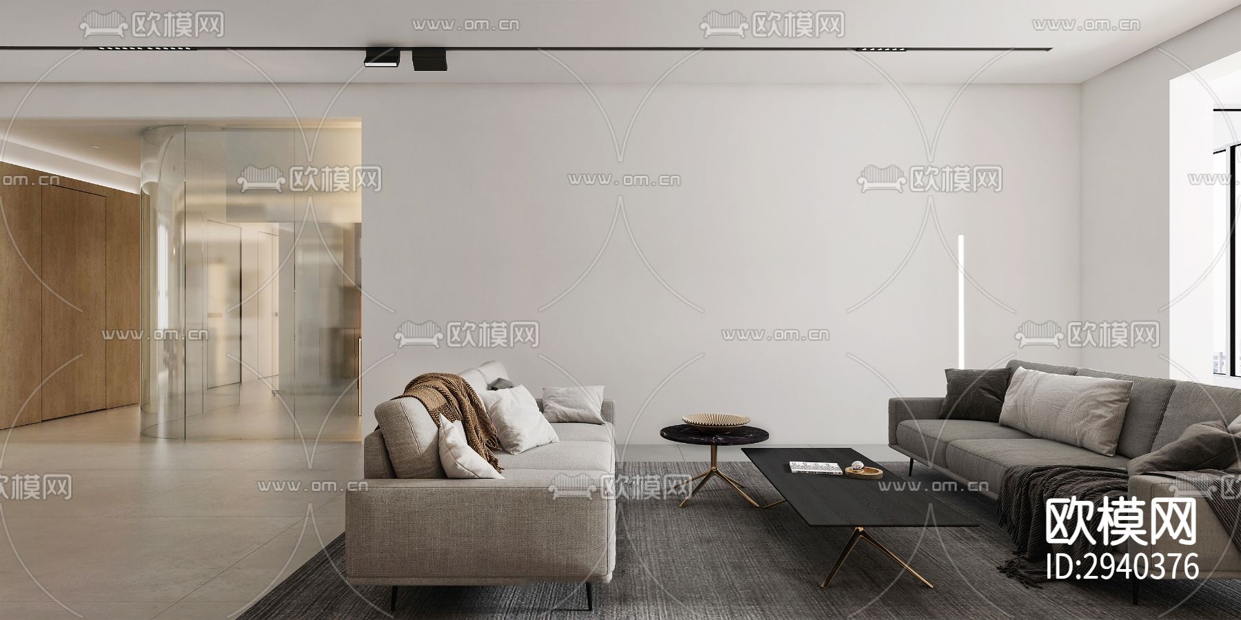 现代平层效果图下载（渲染图6）