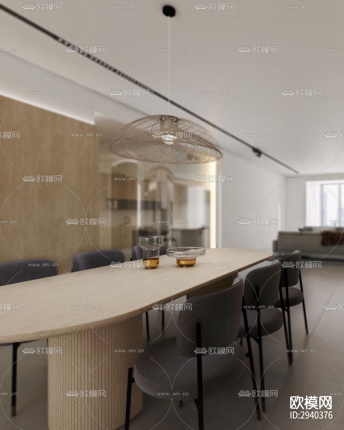 现代平层效果图下载（渲染图3）