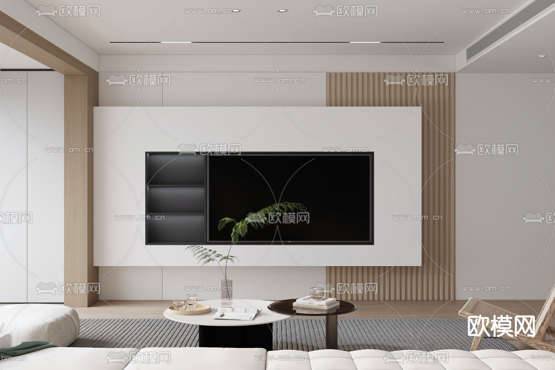 电视背景3d模型下载