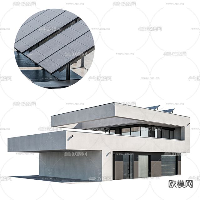 别墅外观免费3d模型下载