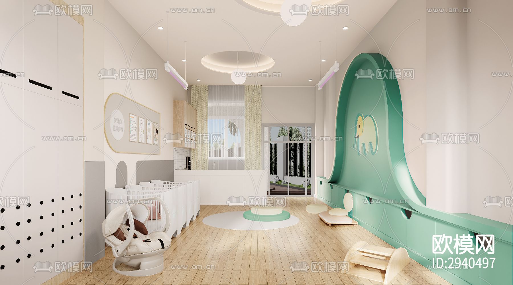 现代幼儿园效果图下载（渲染图13）