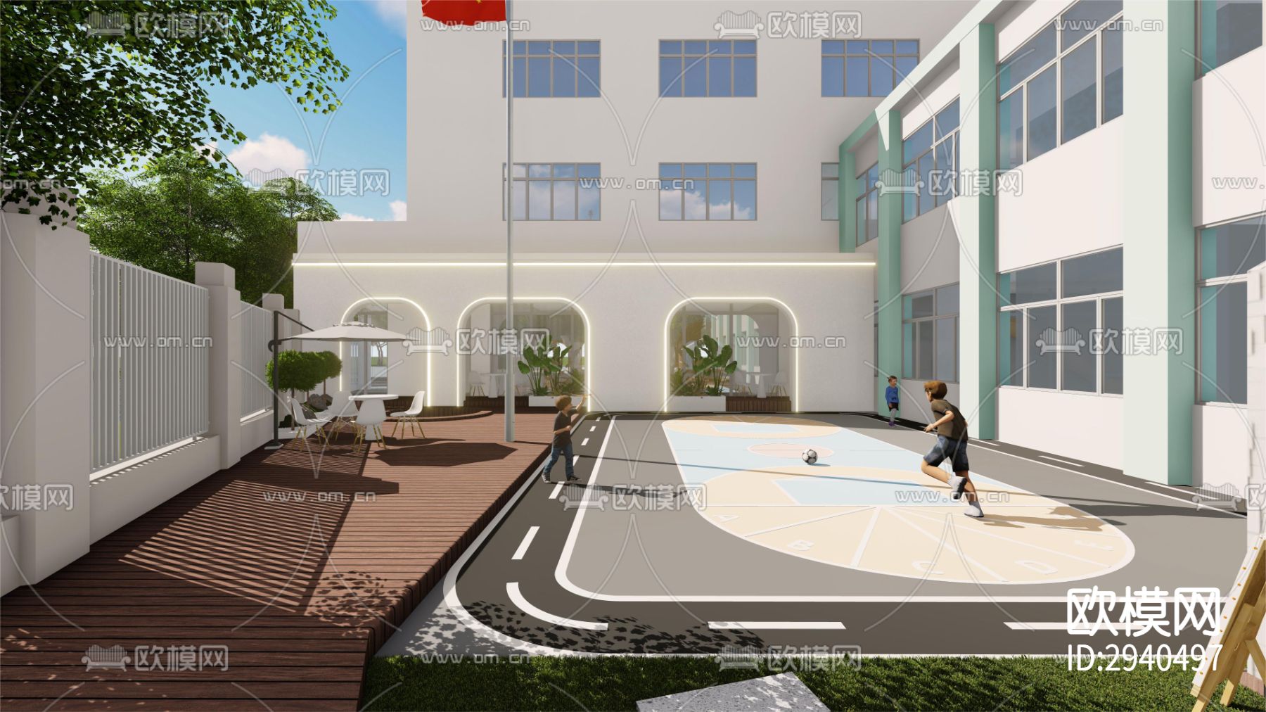 现代幼儿园效果图下载（渲染图12）