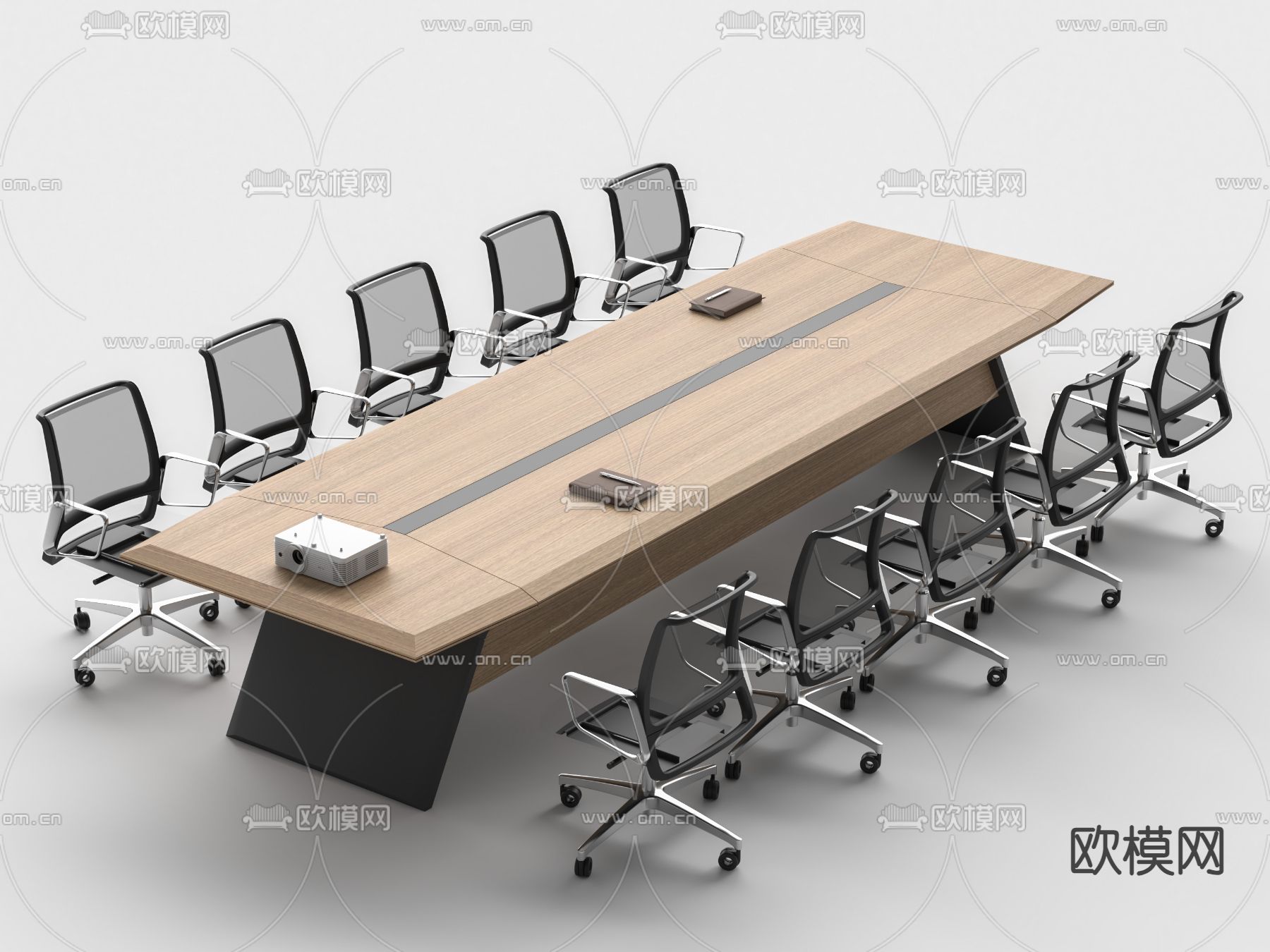 现代会议桌椅su模型