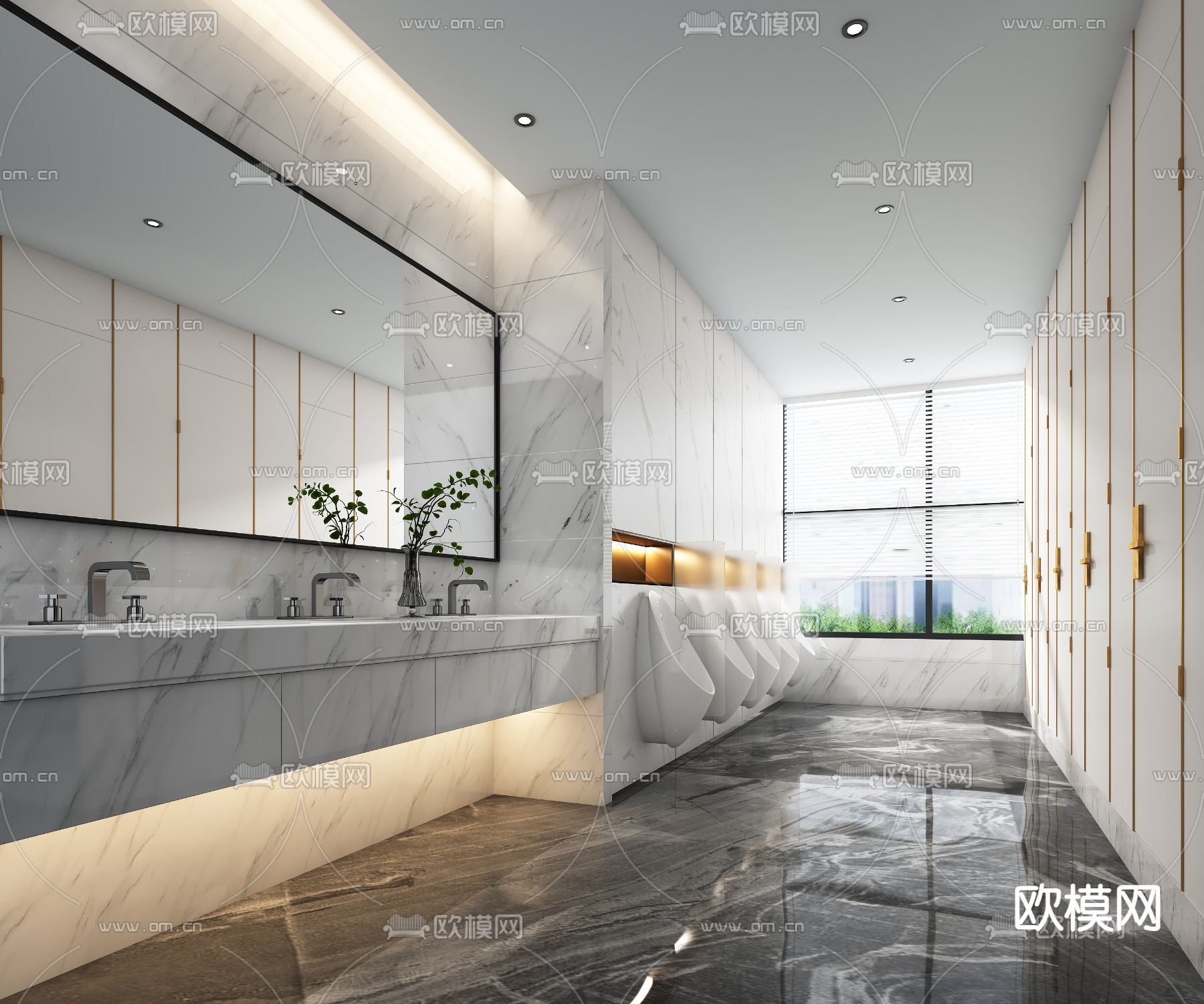 公共卫生间 公厕3d模型下载