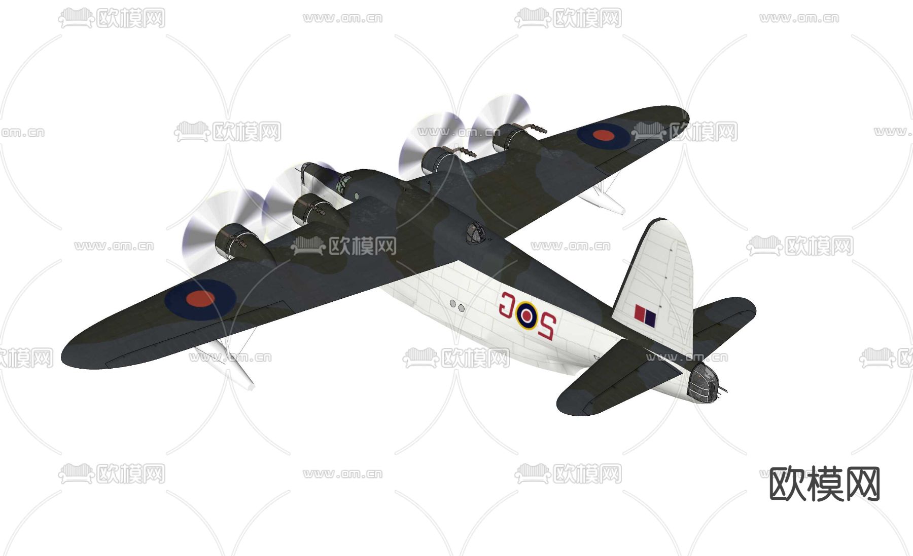 飞机su模型下载（渲染图1）