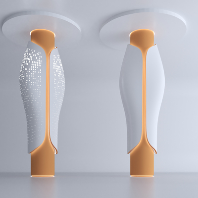  圆柱 造型柱 透光柱su模型 