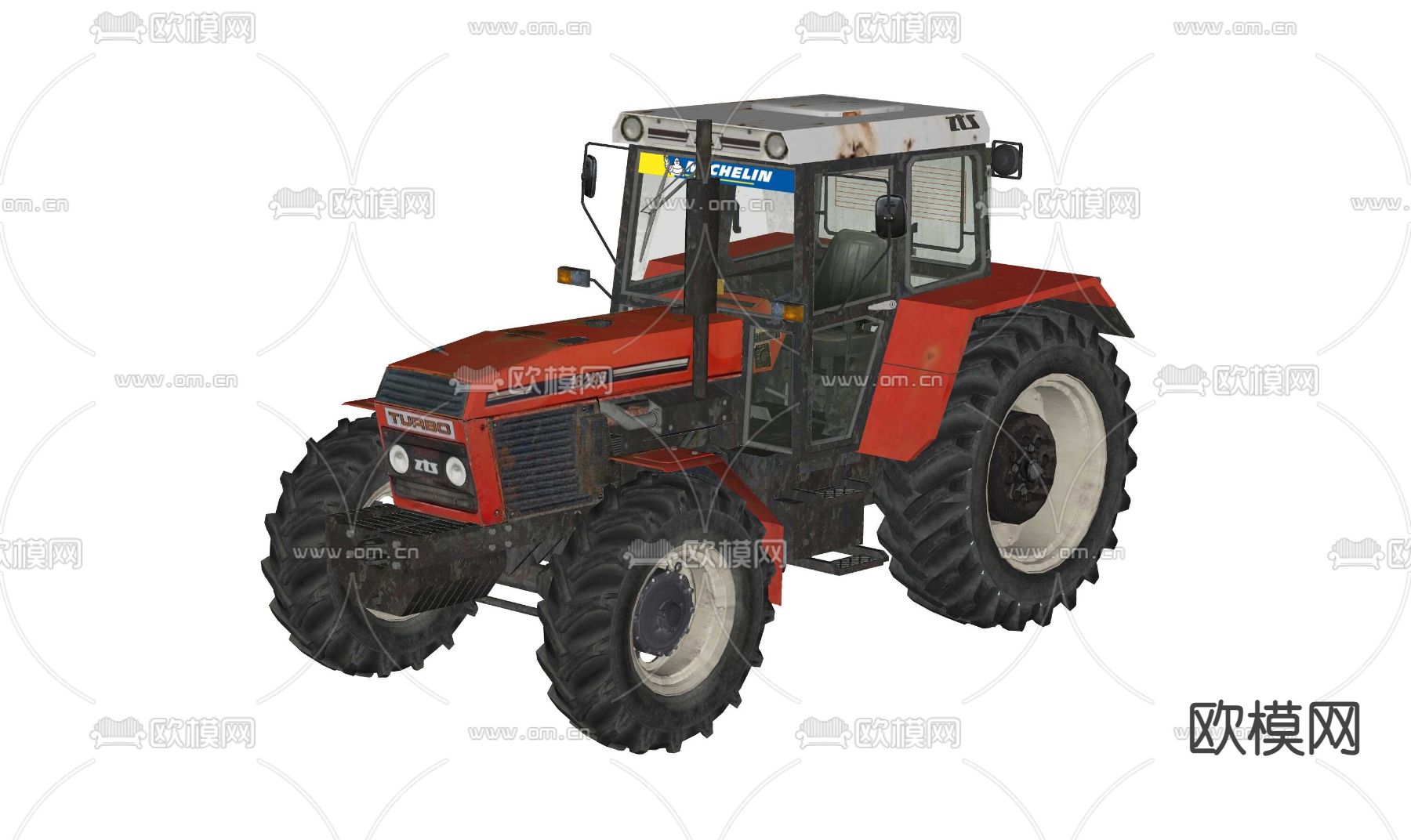 大型拖拉机su模型下载（渲染图1）