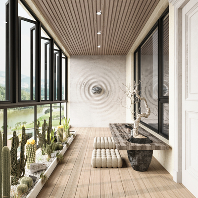  阳光房 玻璃房su模型 